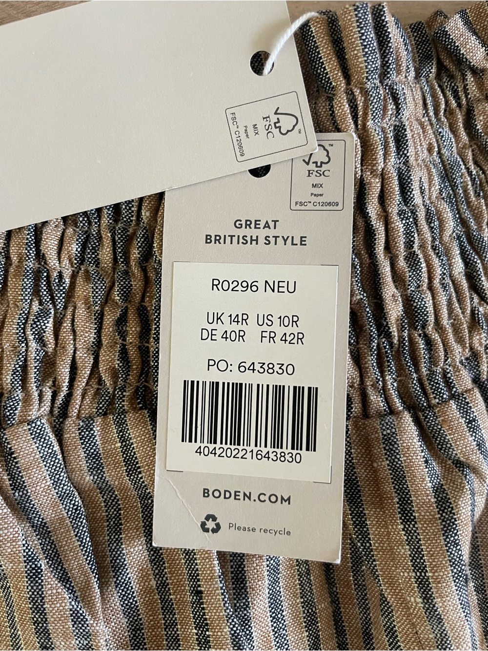 Boden Wide-Leg Linen-Blend Pants 10R - Picture 5 of 7